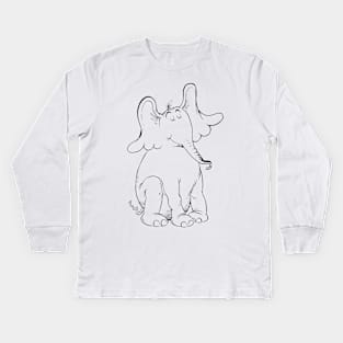 elephant drawing Kids Long Sleeve T-Shirt